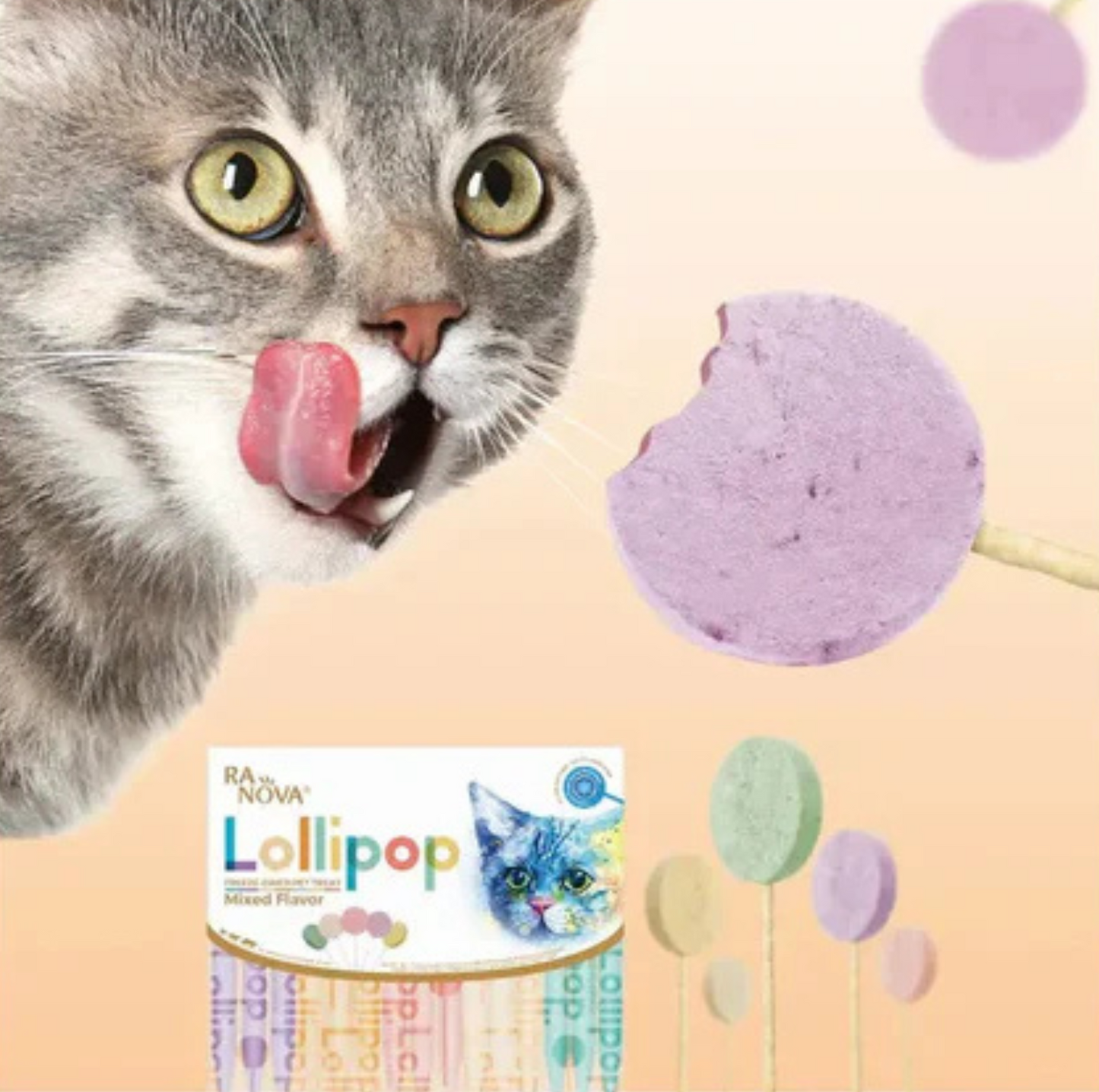 Ranova Freeze Dried Cat Lollipop - 1.4g*15 - {{product.type}} - PawPawUp