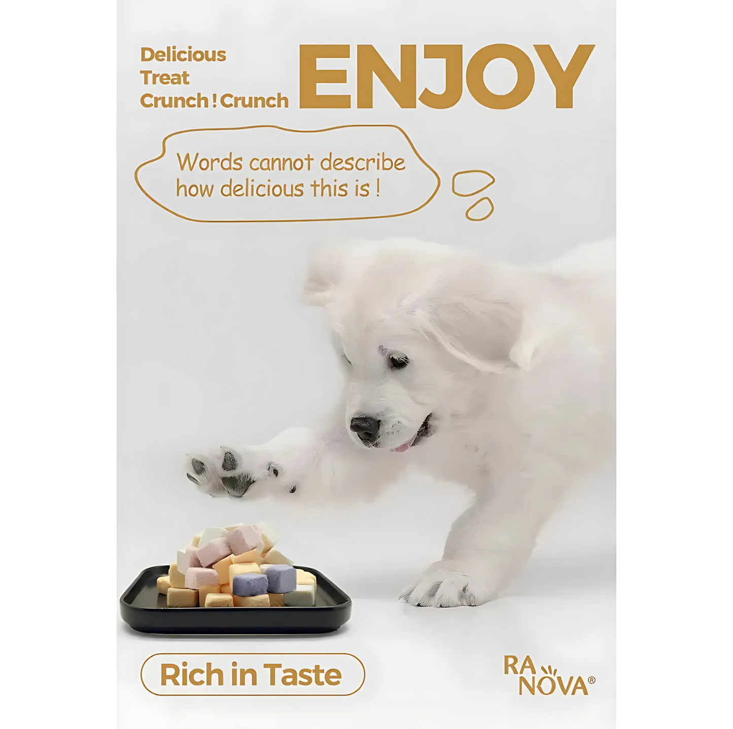 RANOVA Pet Freeze-dried YOGURT CUBES (Mixed Flavor) 40 Pieces For Dogs & Cats - {{product.type}} - PawPawUp