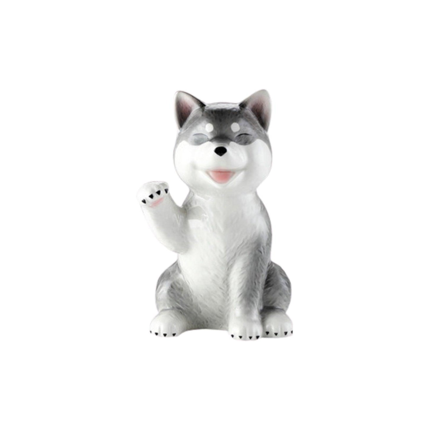 Shiba Dog-Inspired Ceramic Home Decor Ornament- With Randomly Selected Bib Accessory - {{product.type}} - PawPawUp