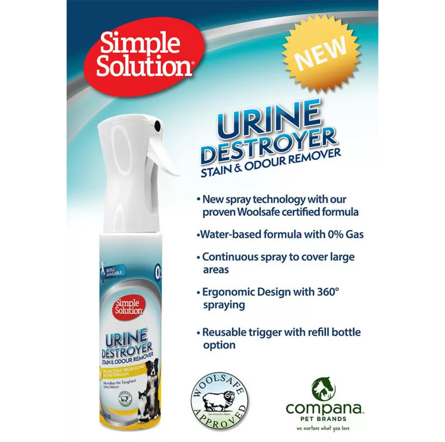 SIMPLE SOLUTION Urine Destroyer - Refillable Flairosol 400ml - {{product.type}} - PawPawUp