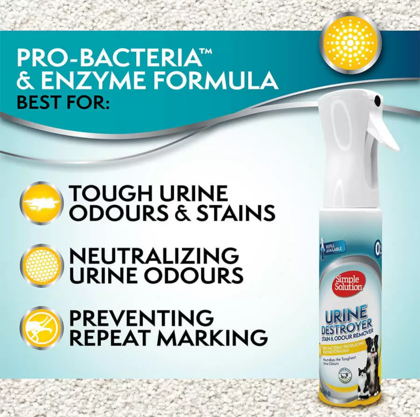 SIMPLE SOLUTION Urine Destroyer - Refillable Flairosol 400ml - {{product.type}} - PawPawUp