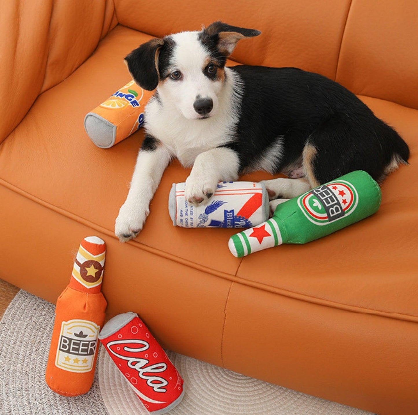 Sippin' Smiles Plush Pet Chewing Toy Set with Interactive Squeakers - {{product.type}} - PawPawUp