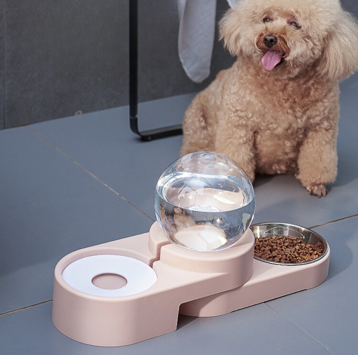Spherical Double Cat and Small Dog Bowl With Automatic Water Refill - {{product.type}} - PawPawUp