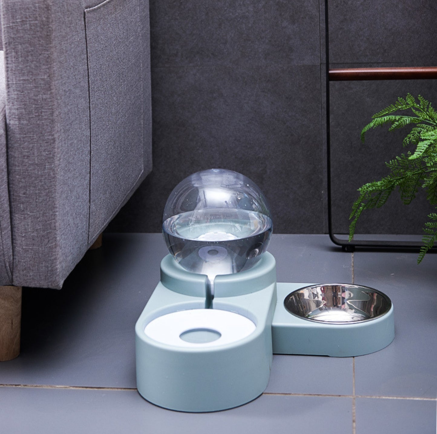 Spherical Double Cat and Small Dog Bowl With Automatic Water Refill - {{product.type}} - PawPawUp