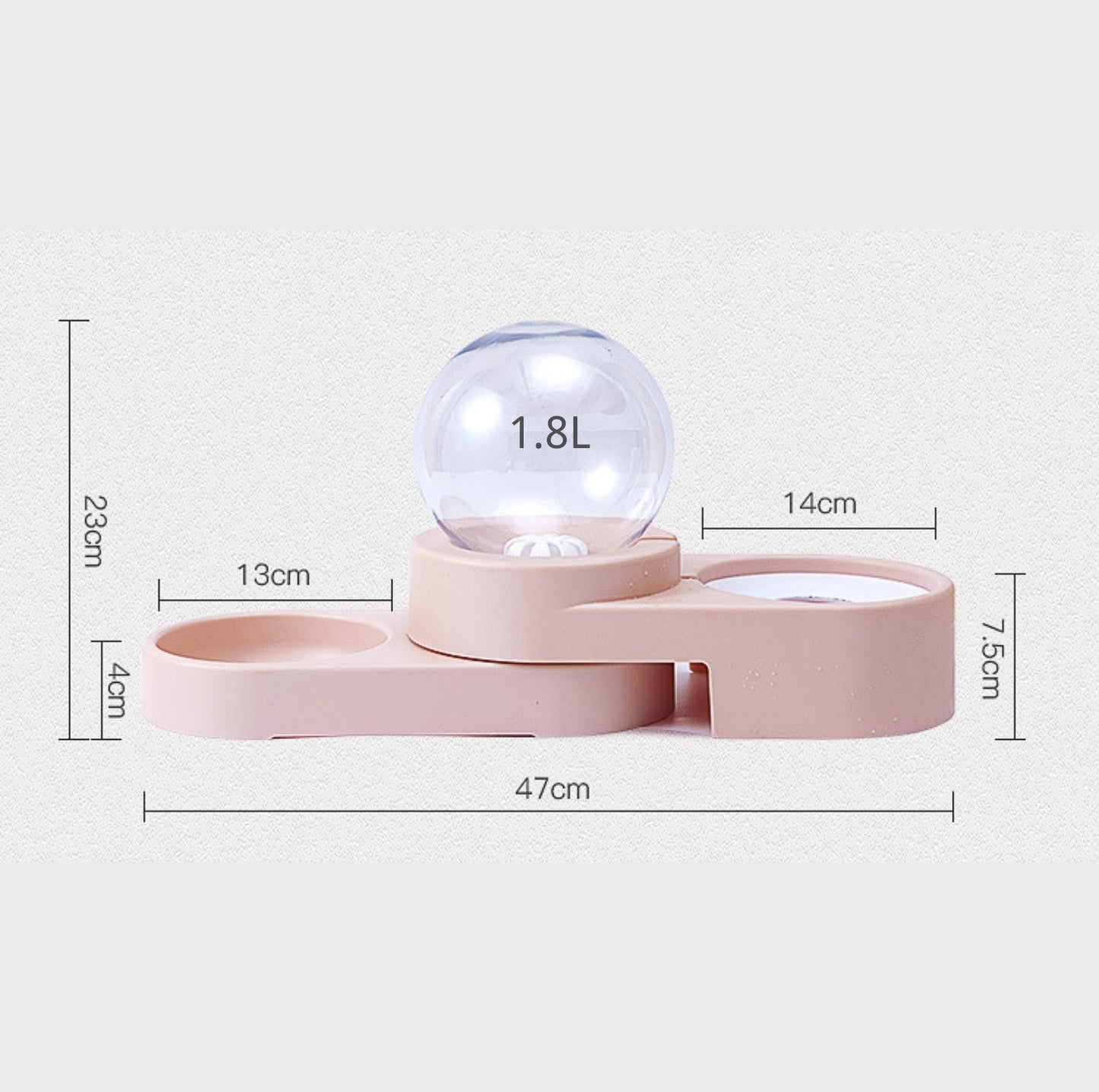 Spherical Double Cat and Small Dog Bowl With Automatic Water Refill - {{product.type}} - PawPawUp