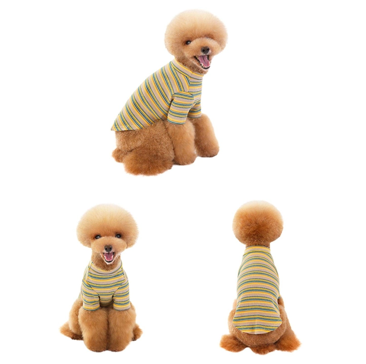 Stylish Striped Pet T-Shirt - {{product.type}} - PawPawUp