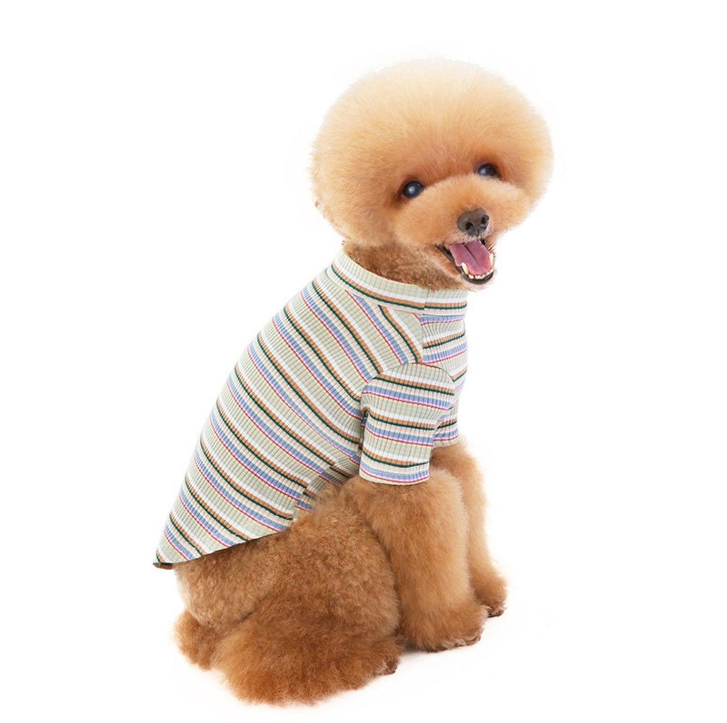 Stylish Striped Pet T-Shirt - {{product.type}} - PawPawUp