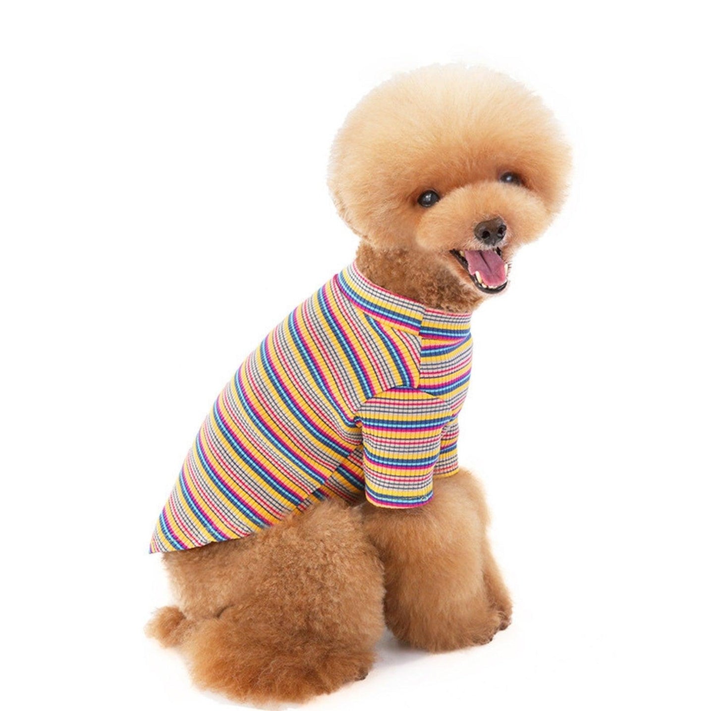 Stylish Striped Pet T-Shirt - {{product.type}} - PawPawUp