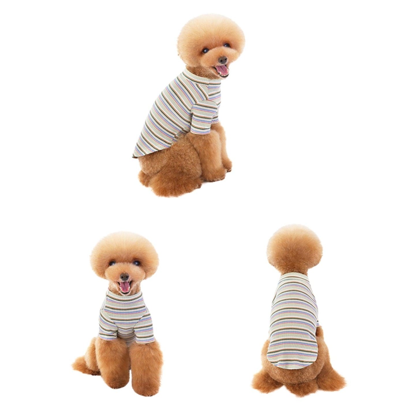 Stylish Striped Pet T-Shirt - {{product.type}} - PawPawUp