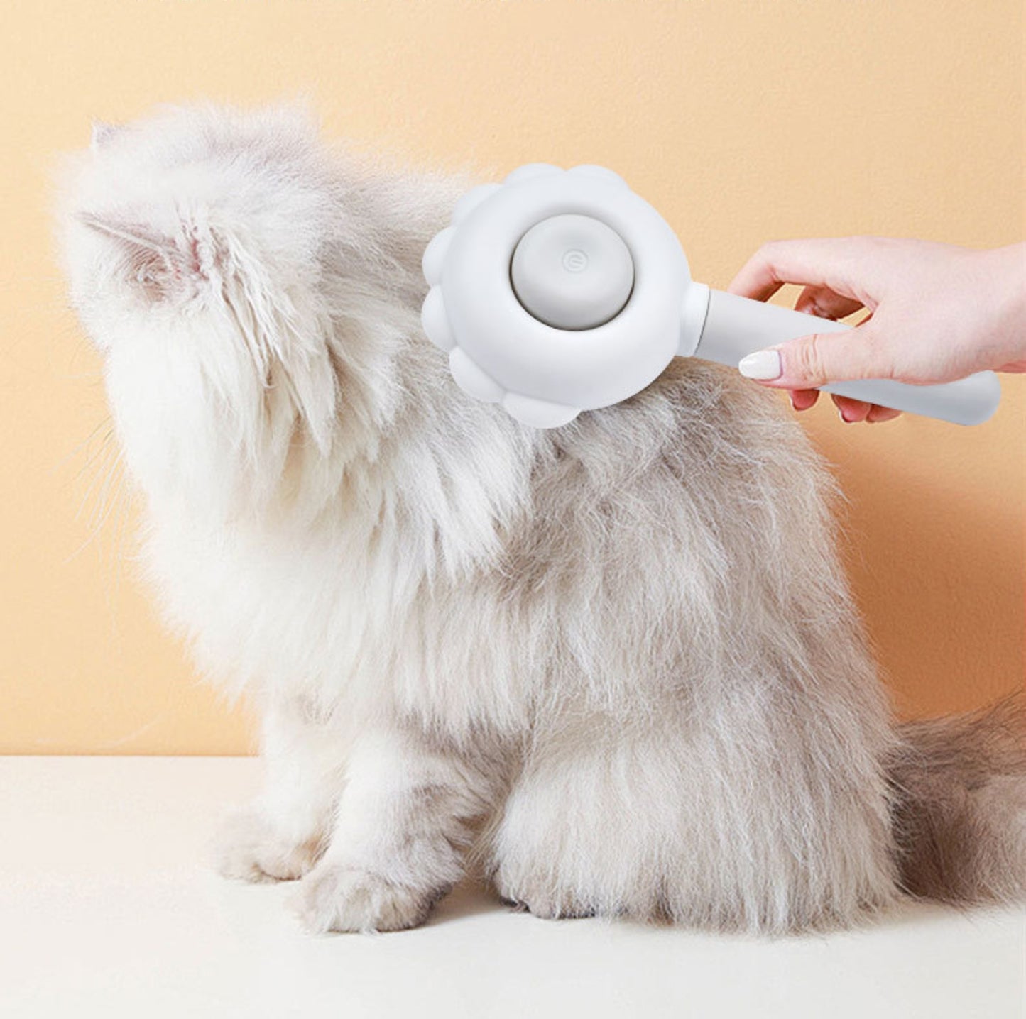 Sunflower Pet Brush – Grooming & Massage Tool with One-Click Fur Release - {{product.type}} - PawPawUp