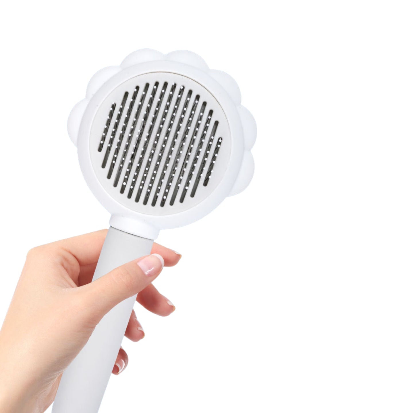 Sunflower Pet Brush – Grooming & Massage Tool with One-Click Fur Release - {{product.type}} - PawPawUp