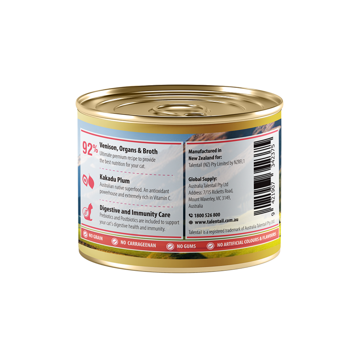 Talentail Ultimate New Zealand Venison Wet Cat Food 180g - {{product.type}} - PawPawUp