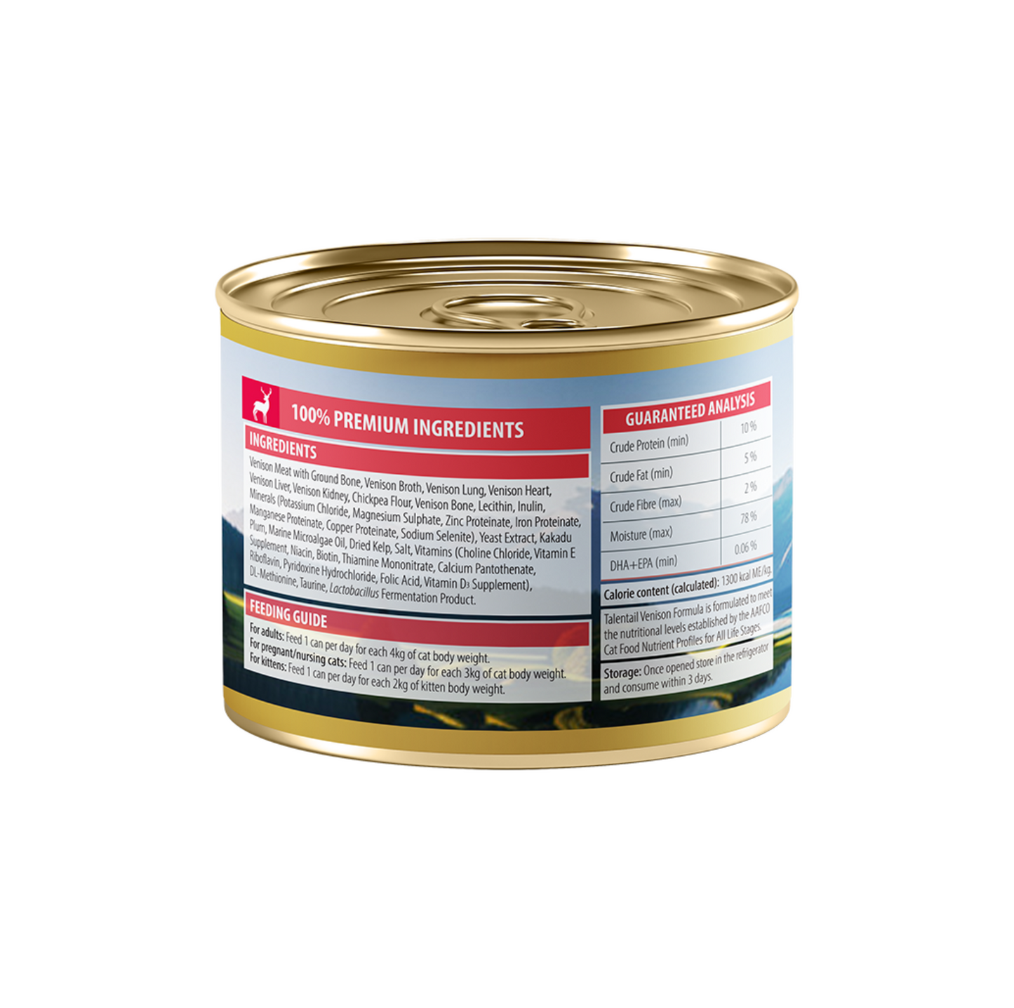 Talentail Ultimate New Zealand Venison Wet Cat Food 180g - {{product.type}} - PawPawUp