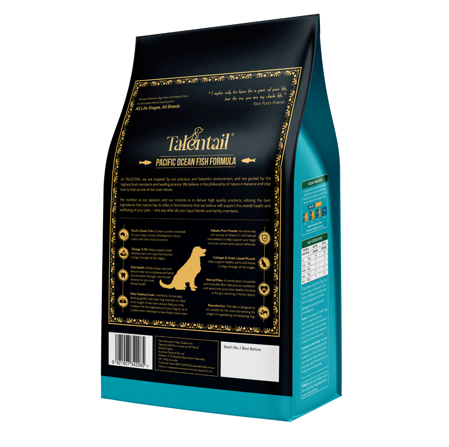 Talentail Ultimate Pacific Ocean Fish Dry Dog Food 1.8kg - {{product.type}} - PawPawUp