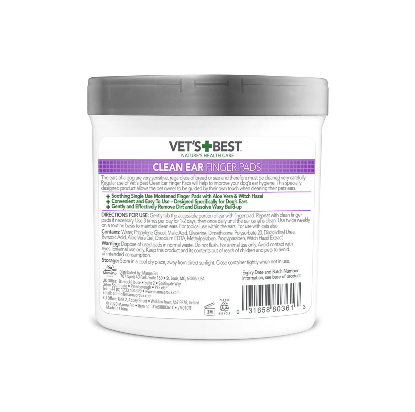 VET'S BEST Pet Clean Ear Finger Pads - {{product.type}} - PawPawUp