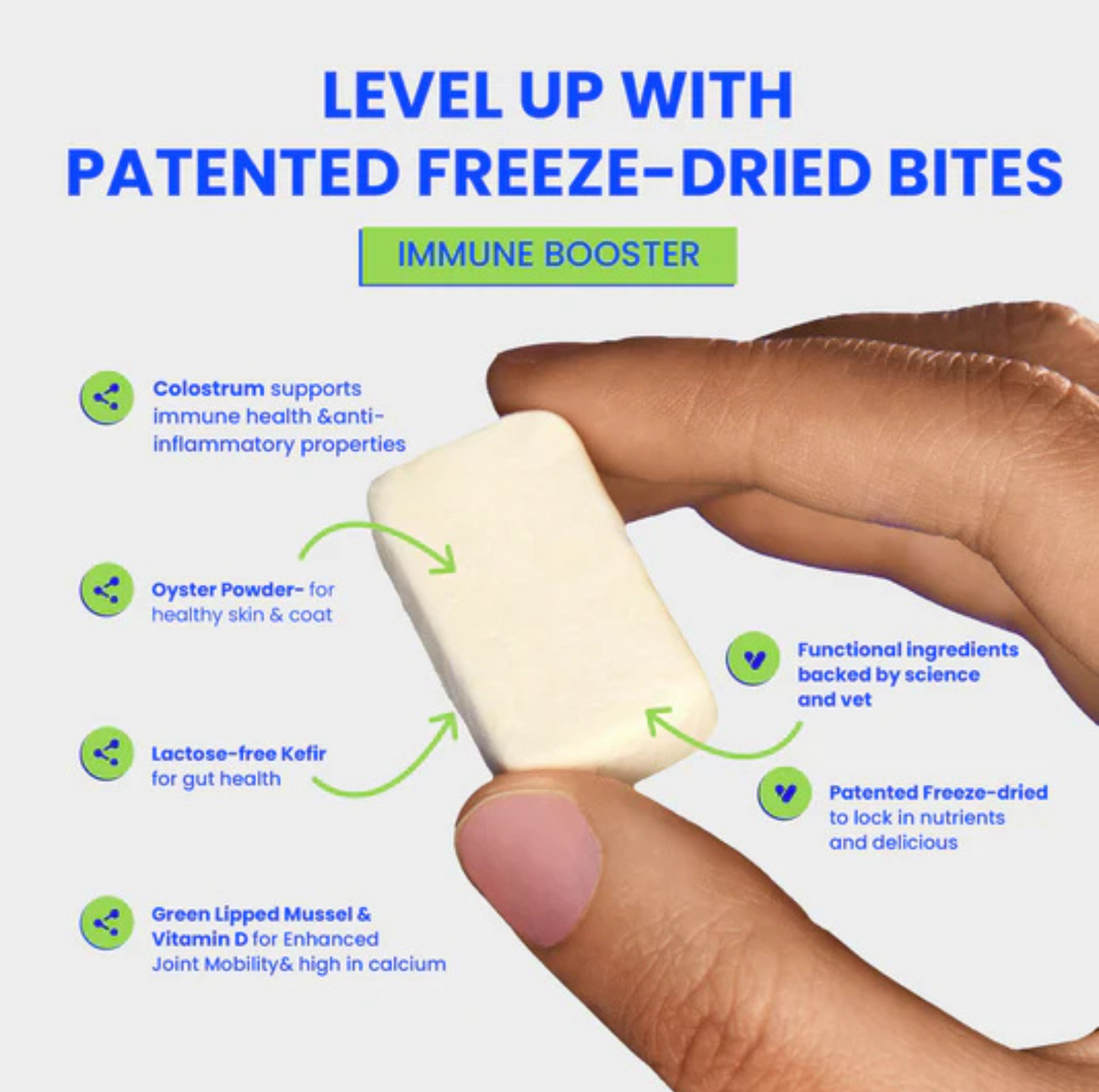 Wonderfur Bites Immune Booster for Cats- Freeze Dried Functional Yogurt Bites - {{product.type}} - PawPawUp