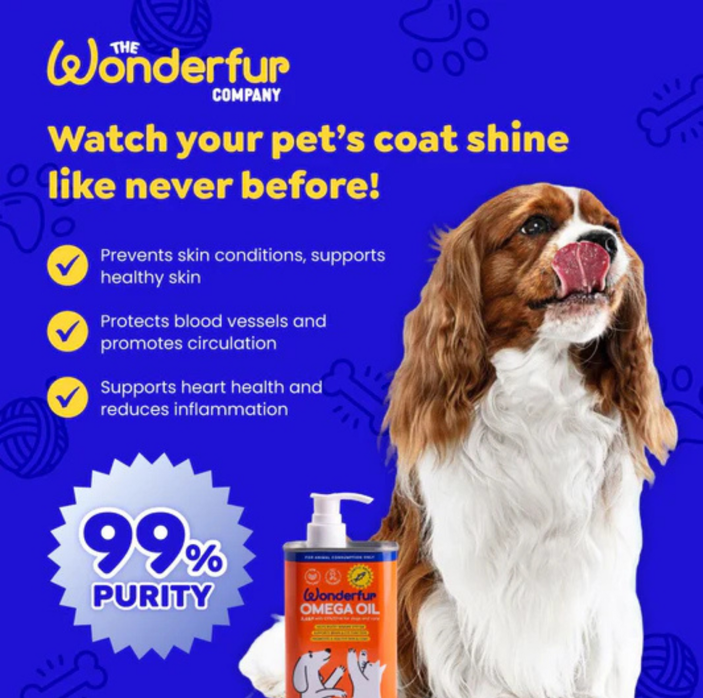 Wonderfur Super Omega Oil for Dogs & Cats 250mL - {{product.type}} - PawPawUp