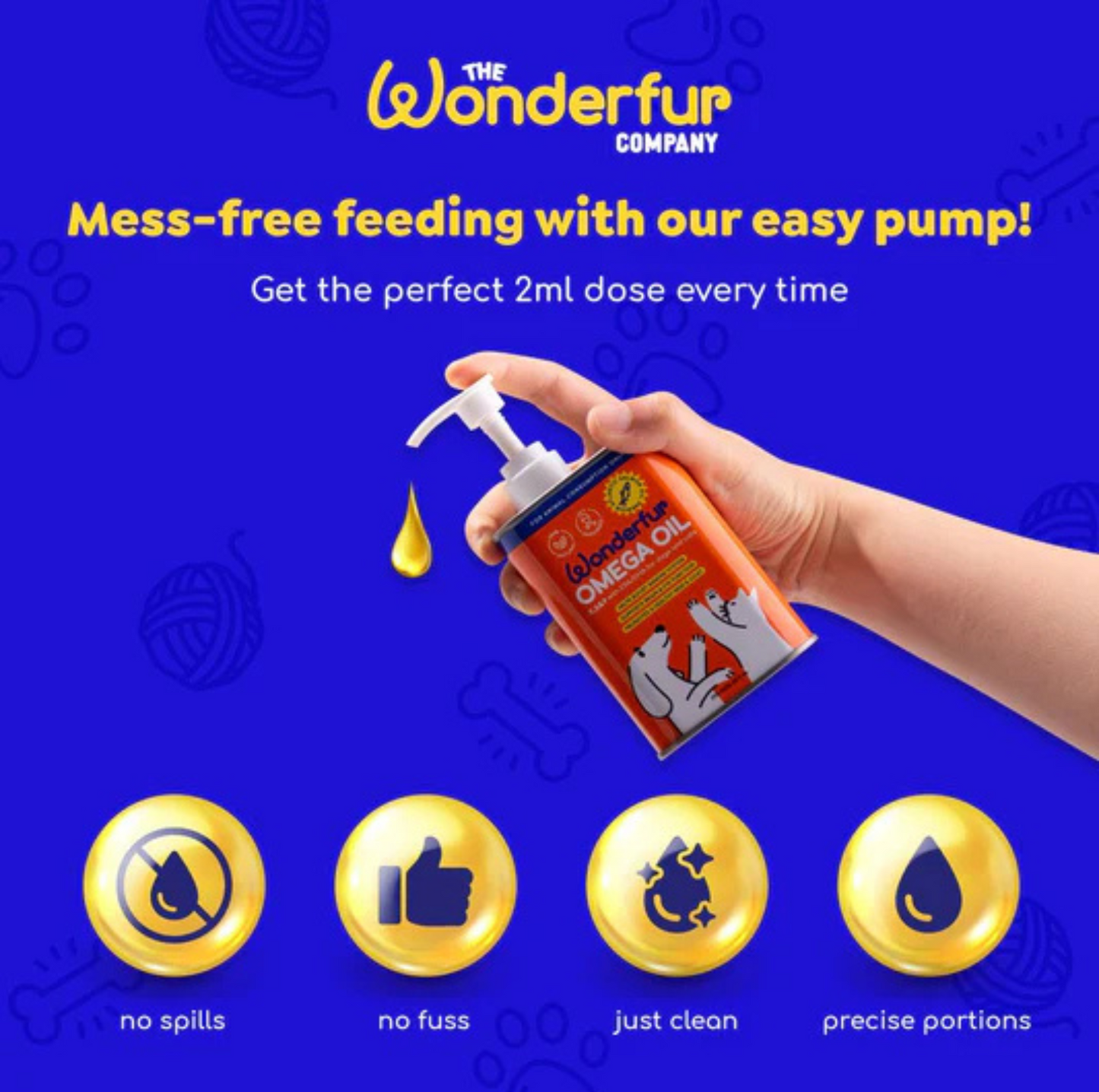 Wonderfur Super Omega Oil for Dogs & Cats 250mL - {{product.type}} - PawPawUp