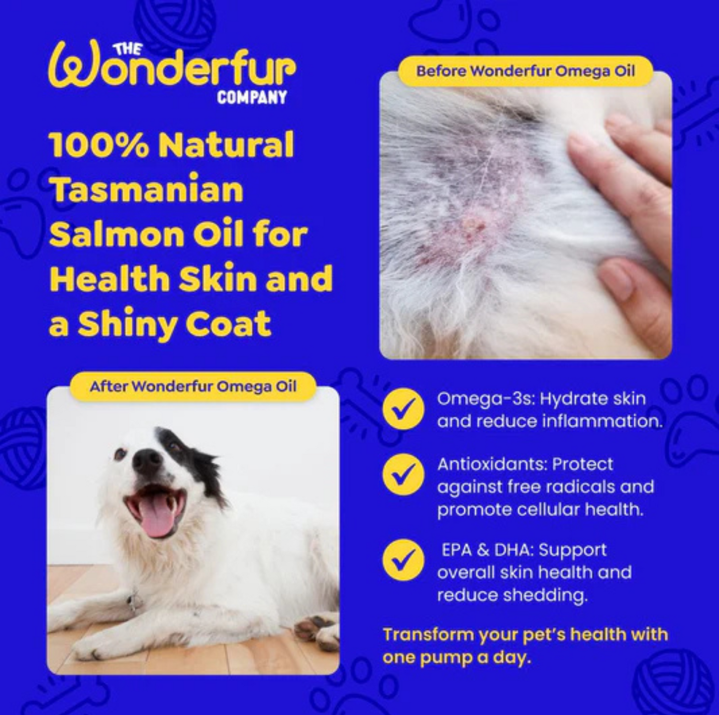 Wonderfur Super Omega Oil for Dogs & Cats 250mL - {{product.type}} - PawPawUp