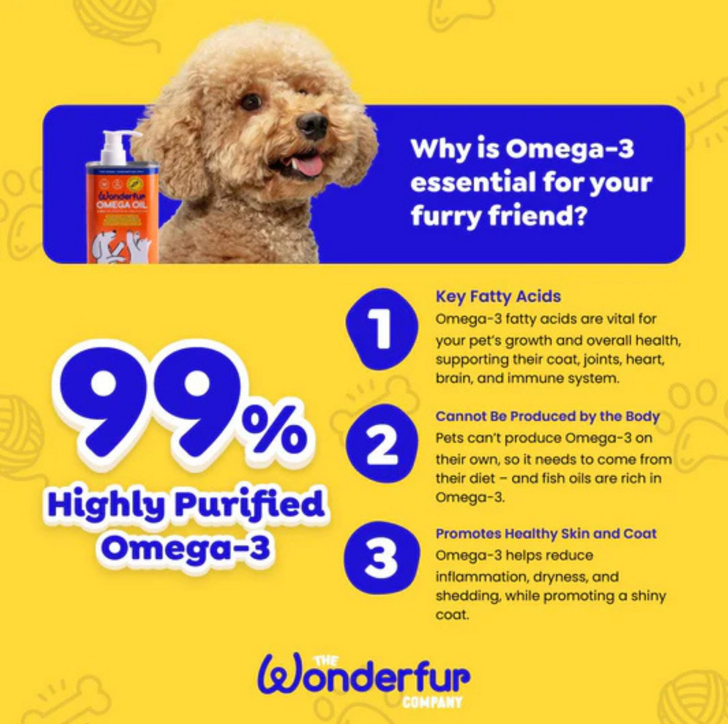 Wonderfur Super Omega Oil for Dogs & Cats 250mL - {{product.type}} - PawPawUp
