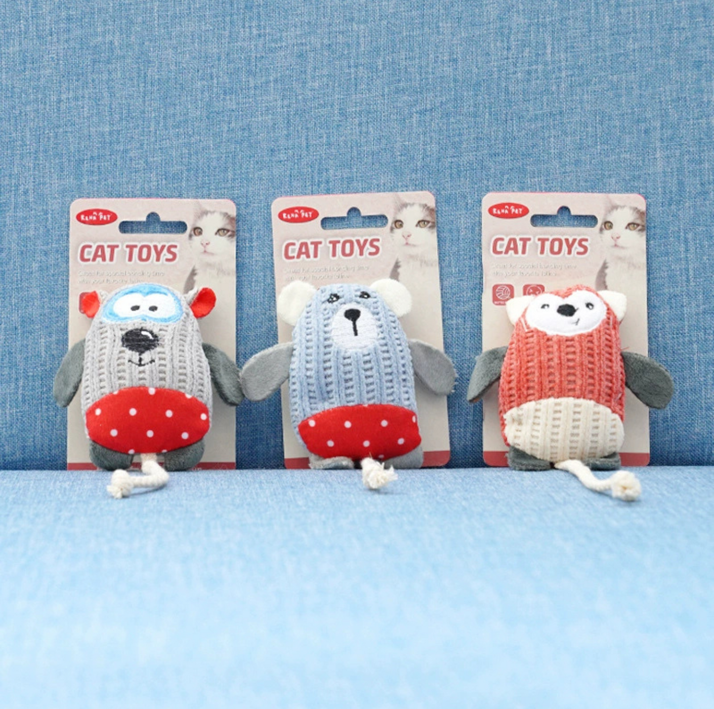 Woven Yarn Cartoon Cat Toys - {{product.type}} - PawPawUp