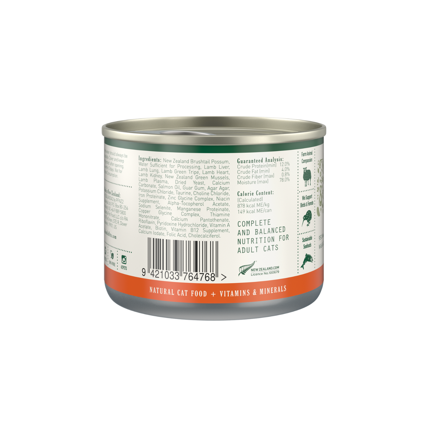 Zealandia Grain Free Brushtail Pate Adult Cat Wet Food 170g - {{product.type}} - PawPawUp