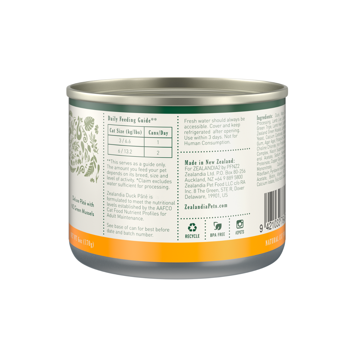 Zealandia Grain Free Chicken Pate Adult Cat Wet Food 170g - {{product.type}} - PawPawUp