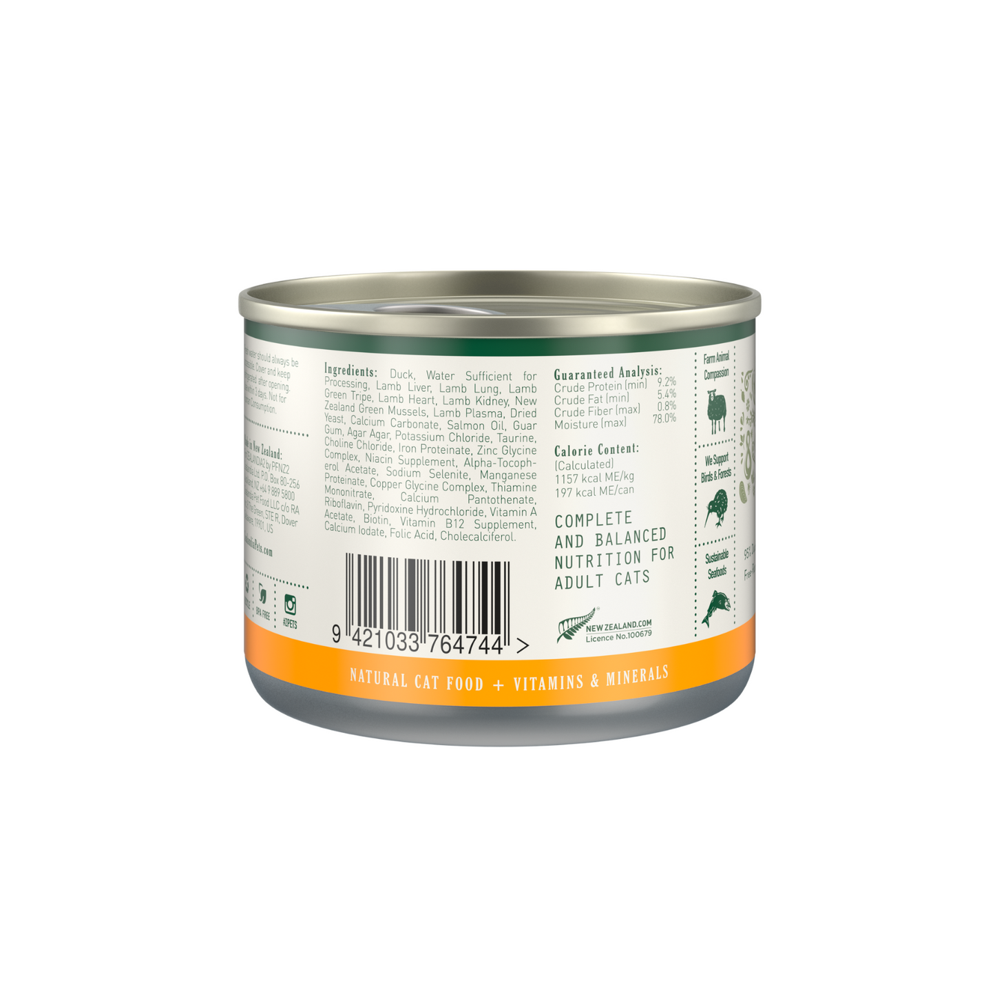 Zealandia Grain Free Duck Pate Adult Cat Wet Food - {{product.type}} - PawPawUp