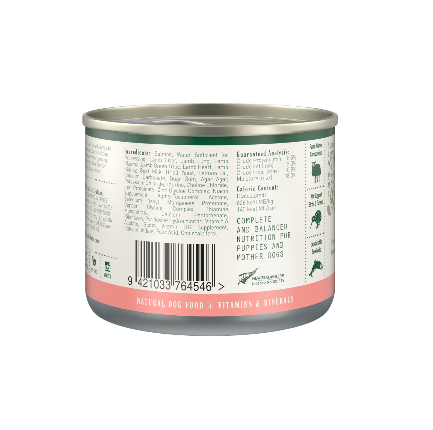 Zealandia Mousse Pate Salmon Puppy & Mama Wet Food 170g - {{product.type}} - PawPawUp
