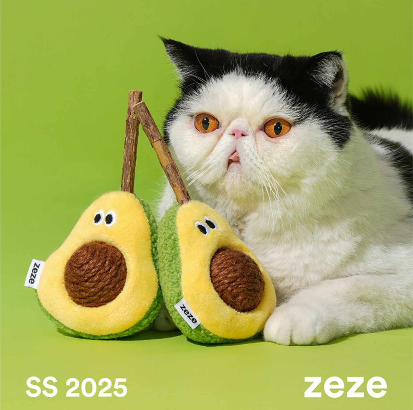 Zeze Avocado Cat Toy – Silvervine Stick & Sisal Ball Combo - {{product.type}} - PawPawUp