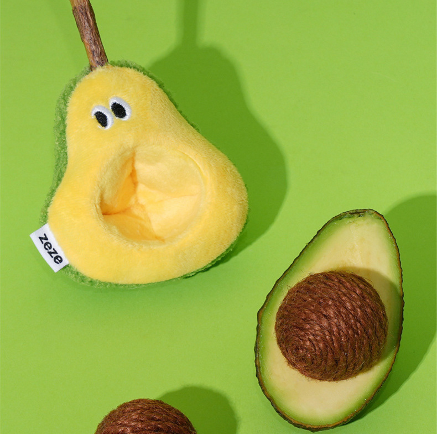 Zeze Avocado Cat Toy – Silvervine Stick & Sisal Ball Combo - {{product.type}} - PawPawUp