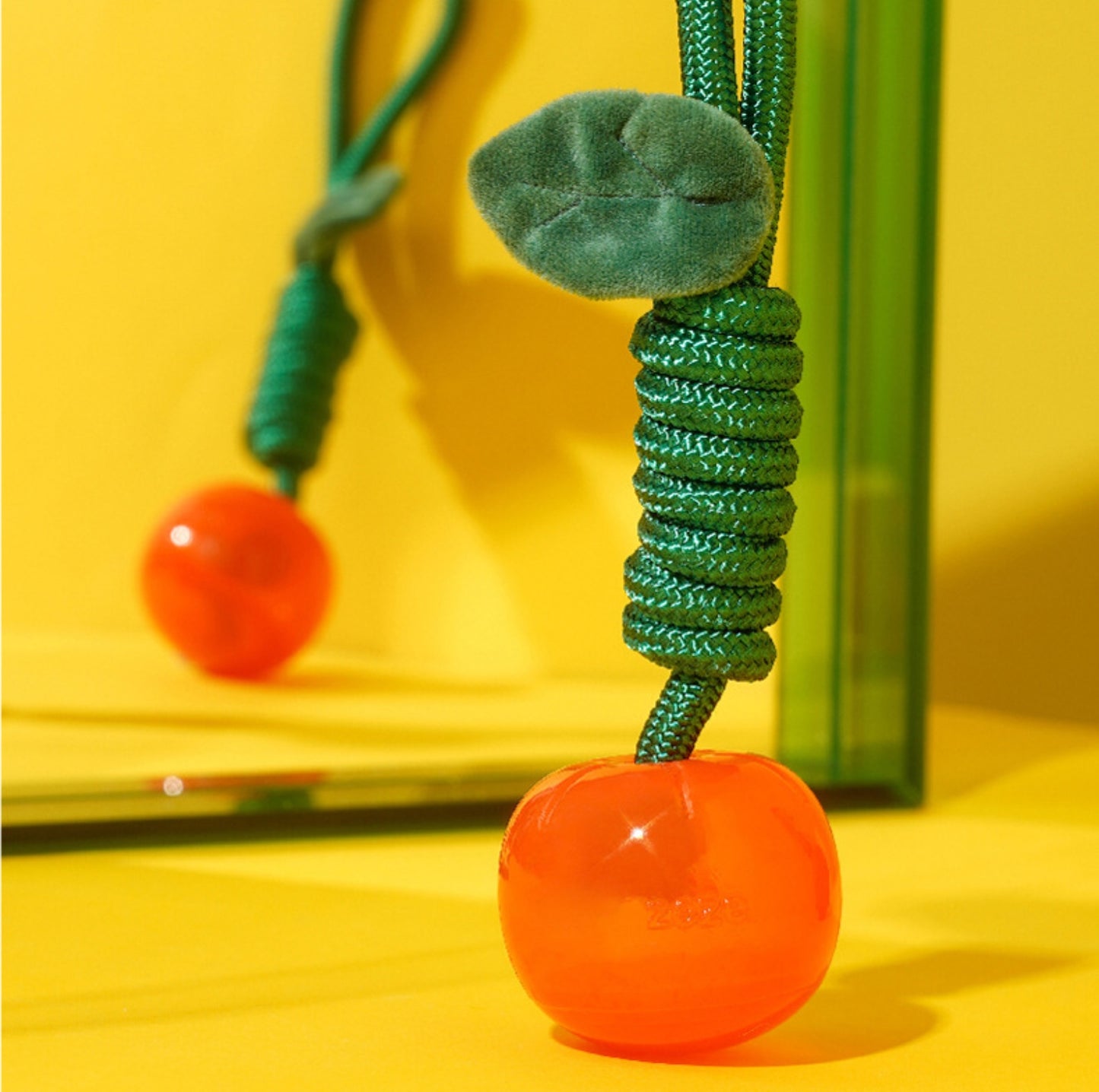 ZeZe Crystal Fruit Rope Chew Toy – Cherry & Orange (TPR Dental Tug Toy for Dogs) - {{product.type}} - PawPawUp
