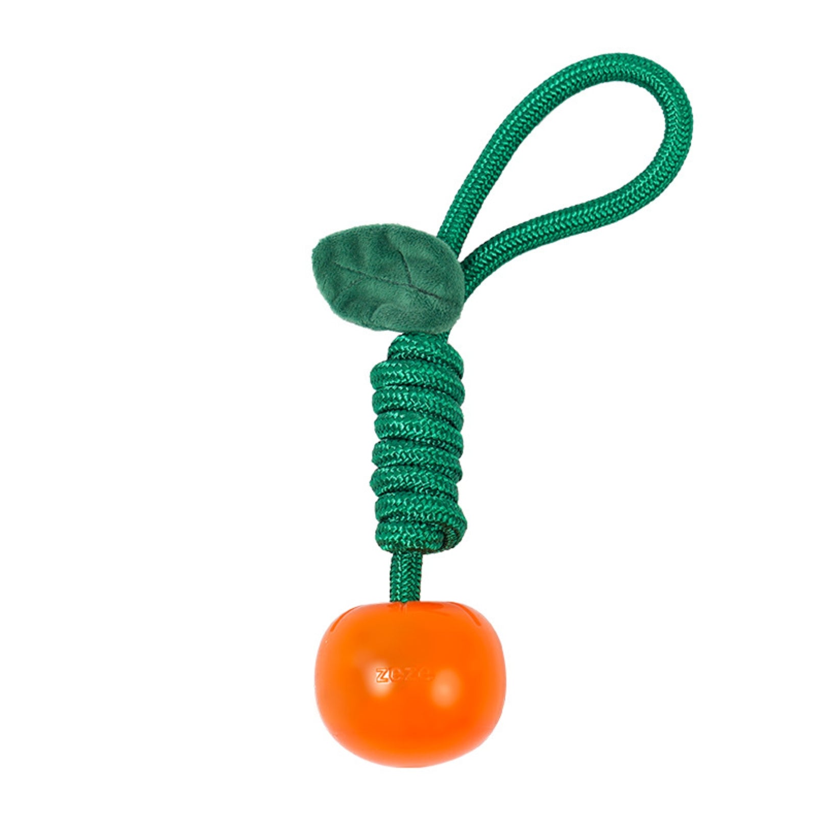ZeZe Crystal Fruit Rope Chew Toy – Cherry & Orange (TPR Dental Tug Toy for Dogs) - {{product.type}} - PawPawUp