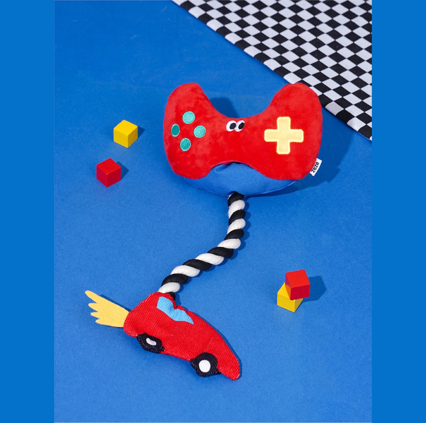 ZeZe Game Controller Rope Dog Toy – Tug, Chew & Squeak! - {{product.type}} - PawPawUp