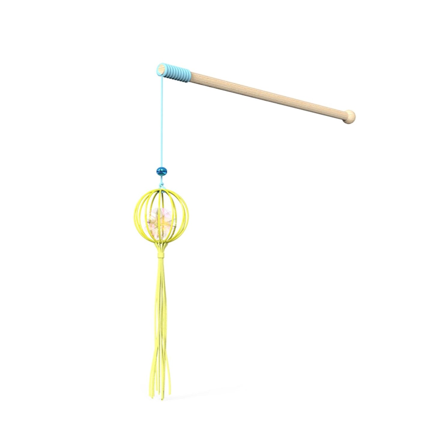Suede Tasseled Lantern-Styled Cat Stick Cat Toys