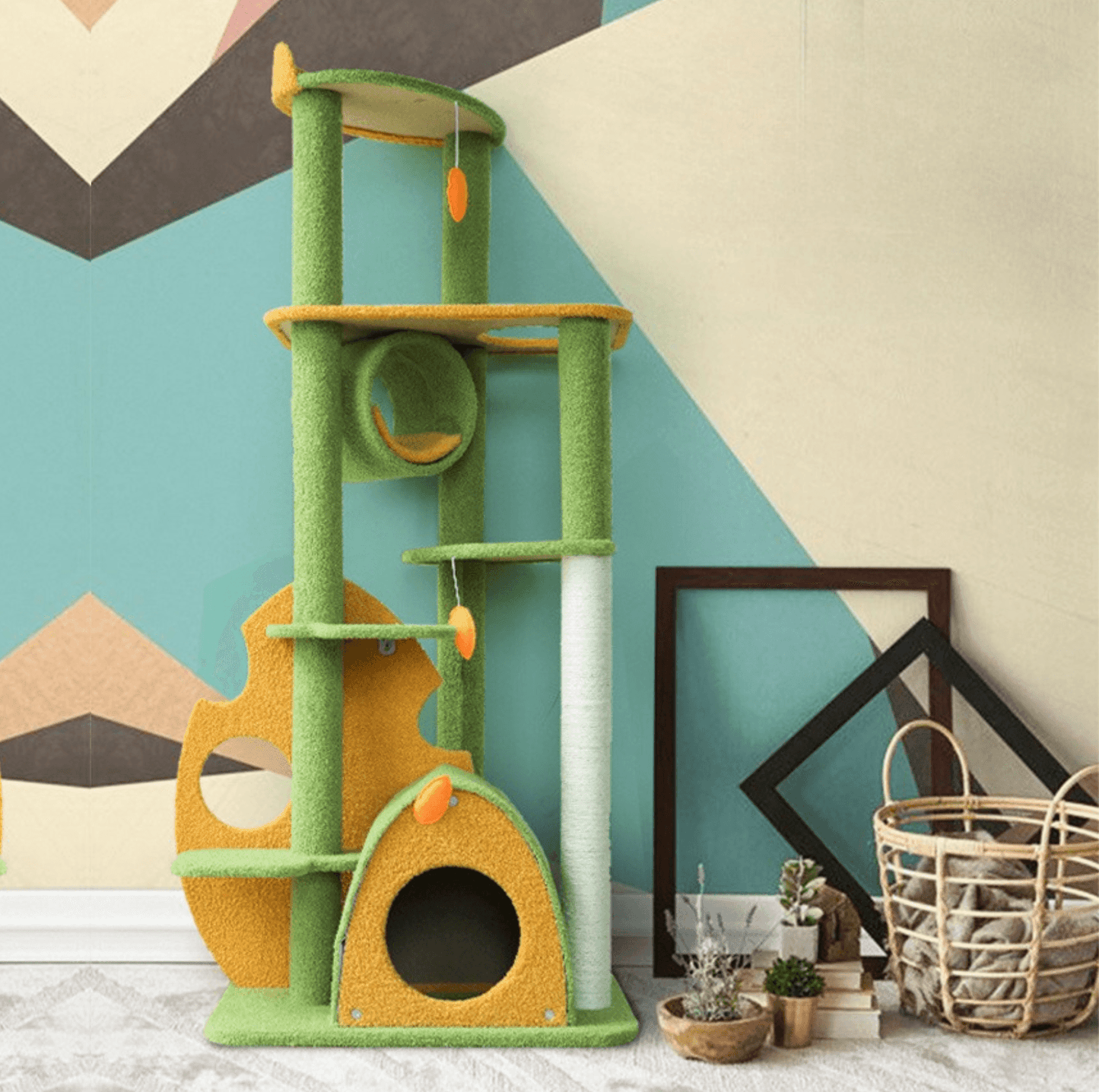 Tropical Rainforest Climbing Frame Cat Tree With Scratching Posts - {{product.type}} - PawPawUp