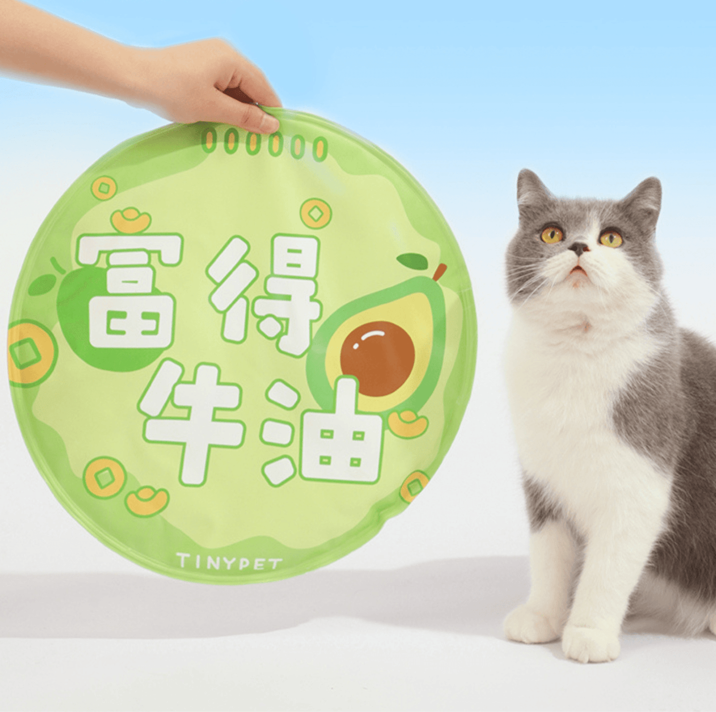 Round Cartoon Pattern Pet Cooling Mat Sleeping Mat Cat Bed - {{product.type}} - PawPawUp