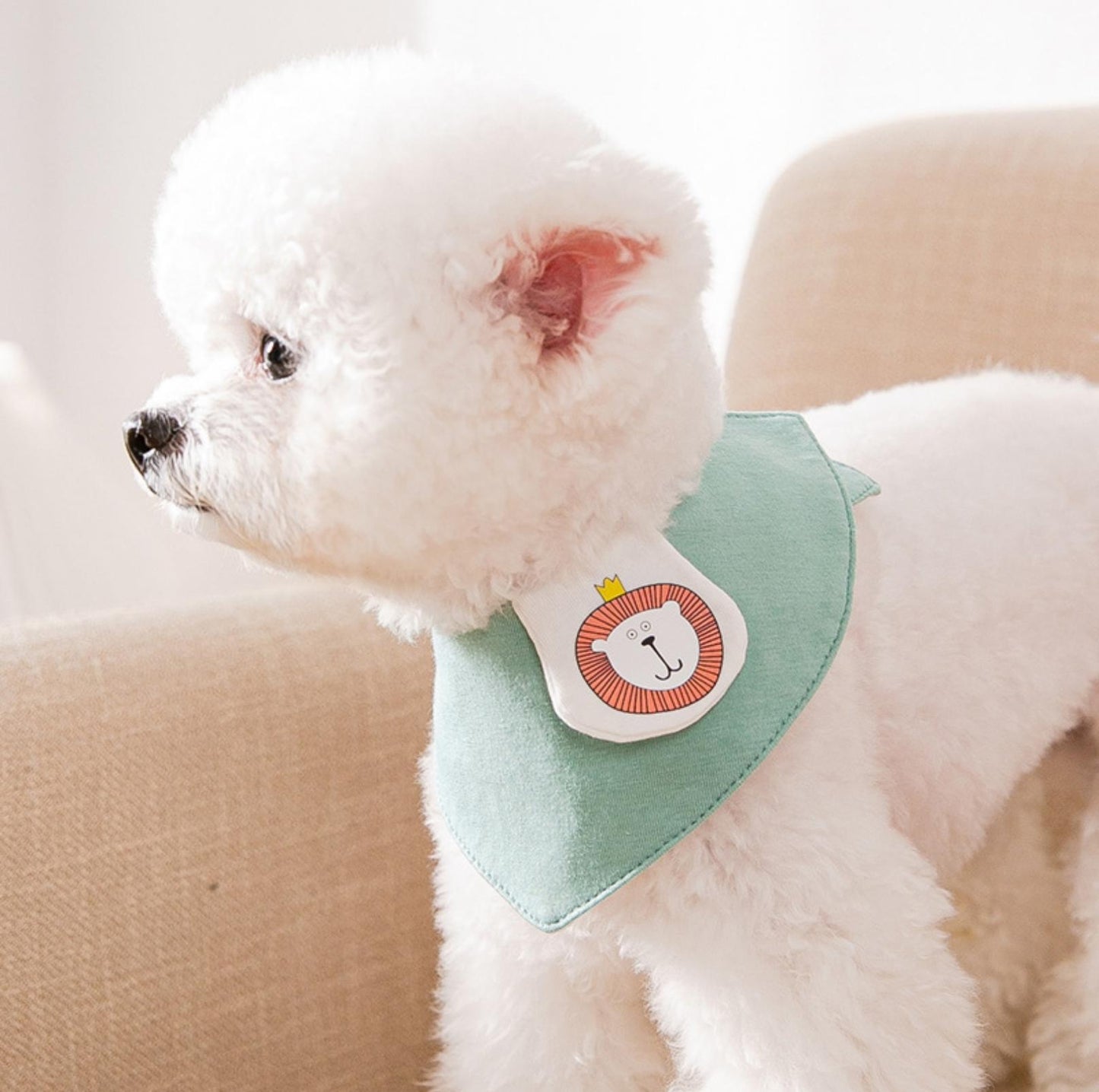 Cartoon Animal Cotton Triangular Pet Scarf Bib - {{product.type}} - PawPawUp