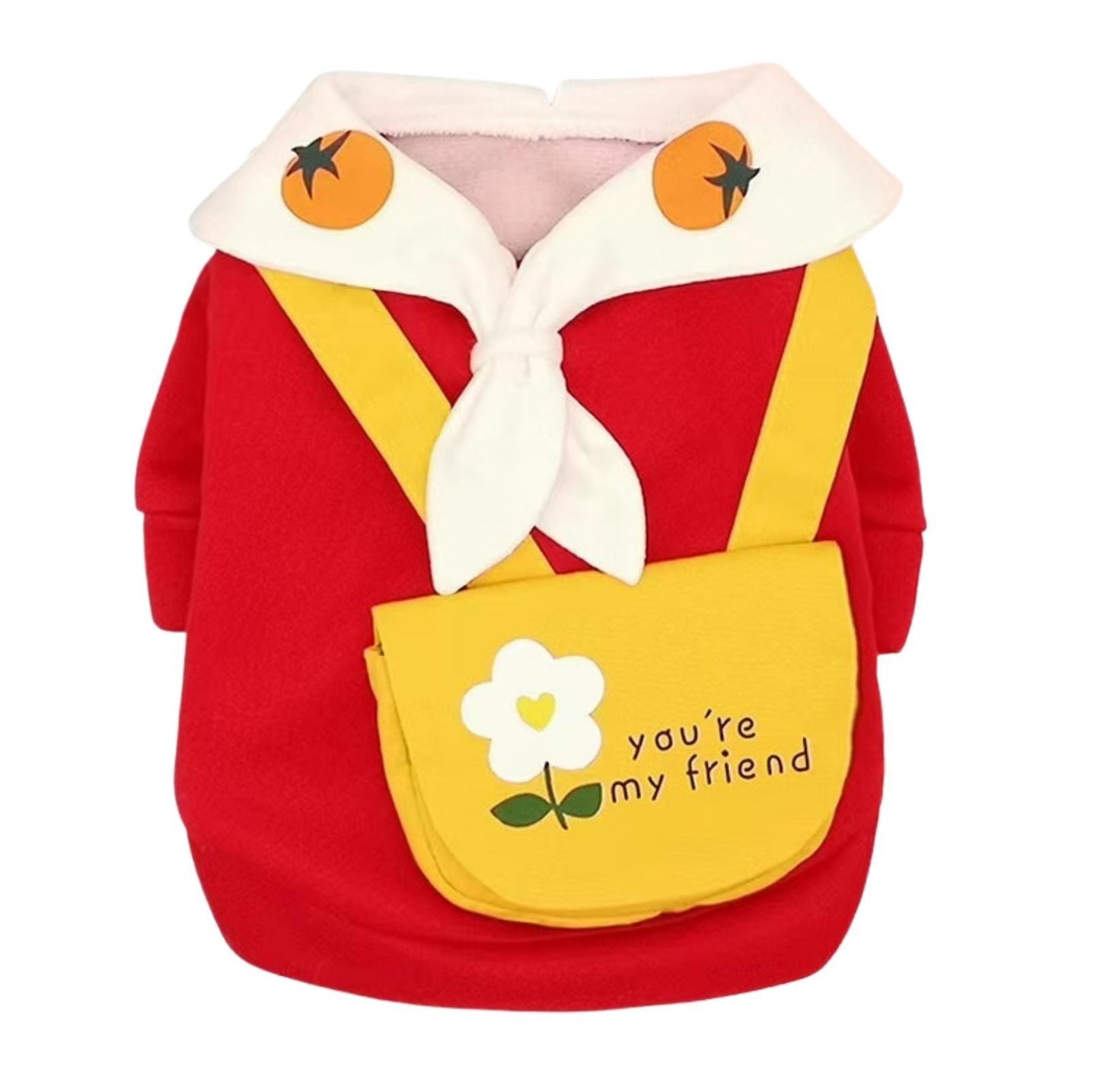 Cartoon Dog and Cat Warm Sweater With Crossbody Bag Pet Apparels - {{product.type}} - PawPawUp