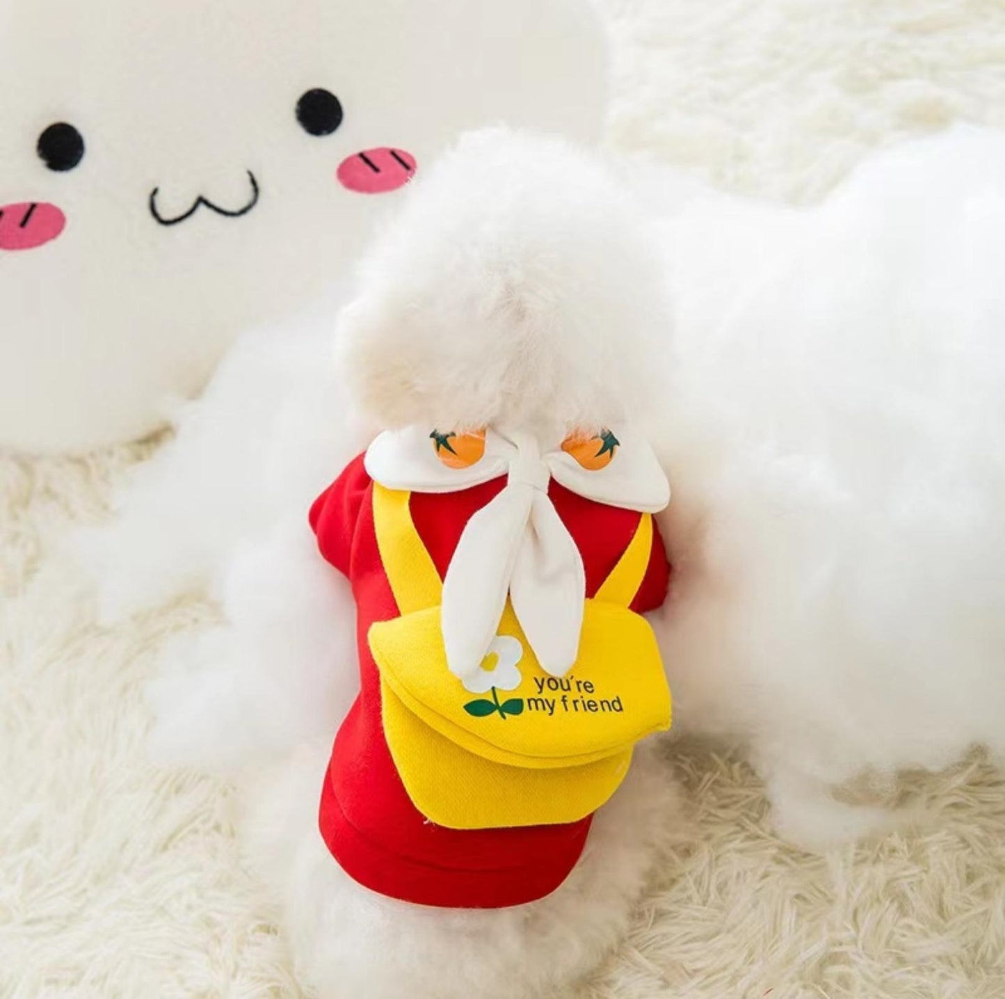 Cartoon Dog and Cat Warm Sweater With Crossbody Bag Pet Apparels - {{product.type}} - PawPawUp