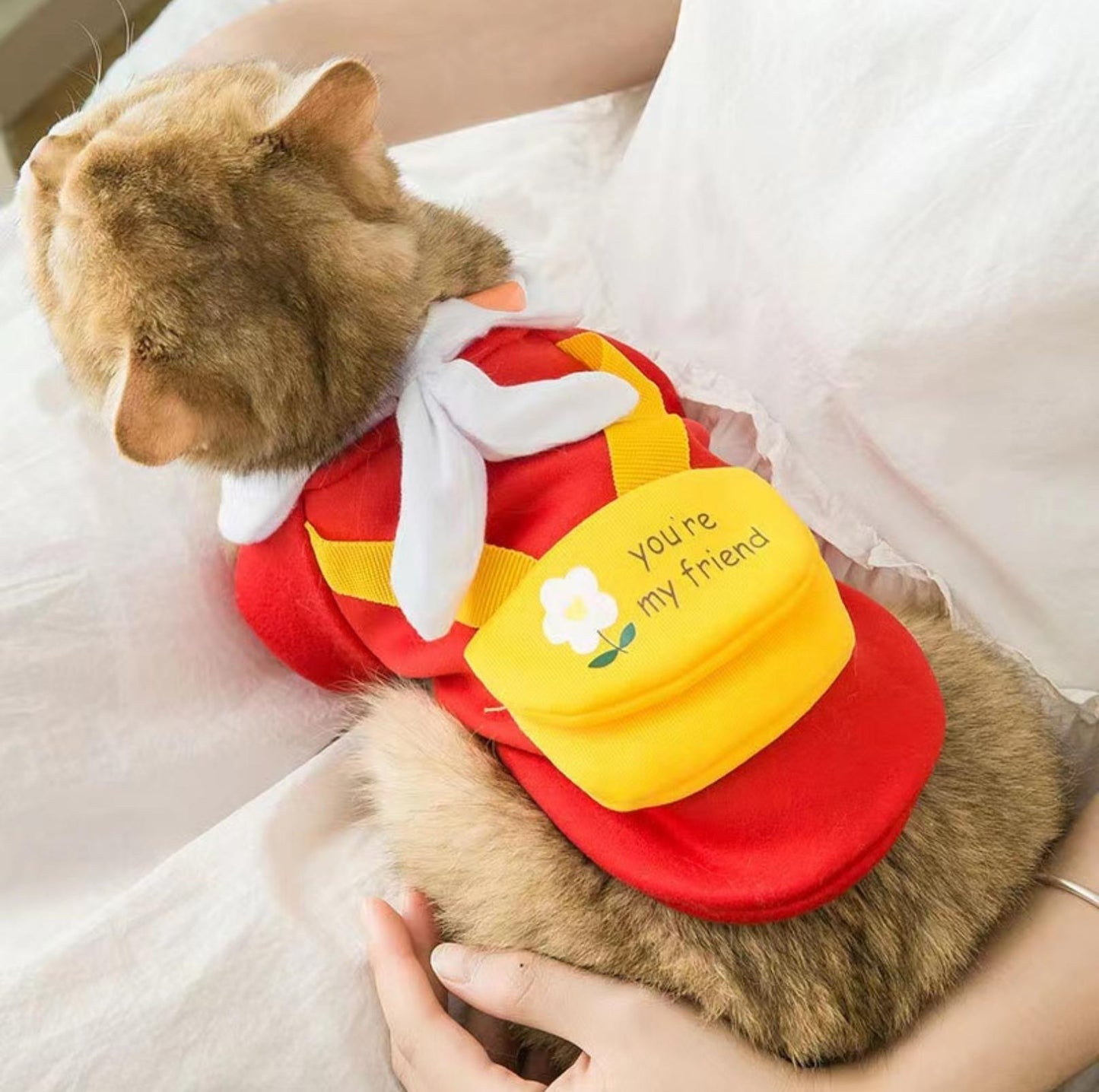 Cartoon Dog and Cat Warm Sweater With Crossbody Bag Pet Apparels - {{product.type}} - PawPawUp