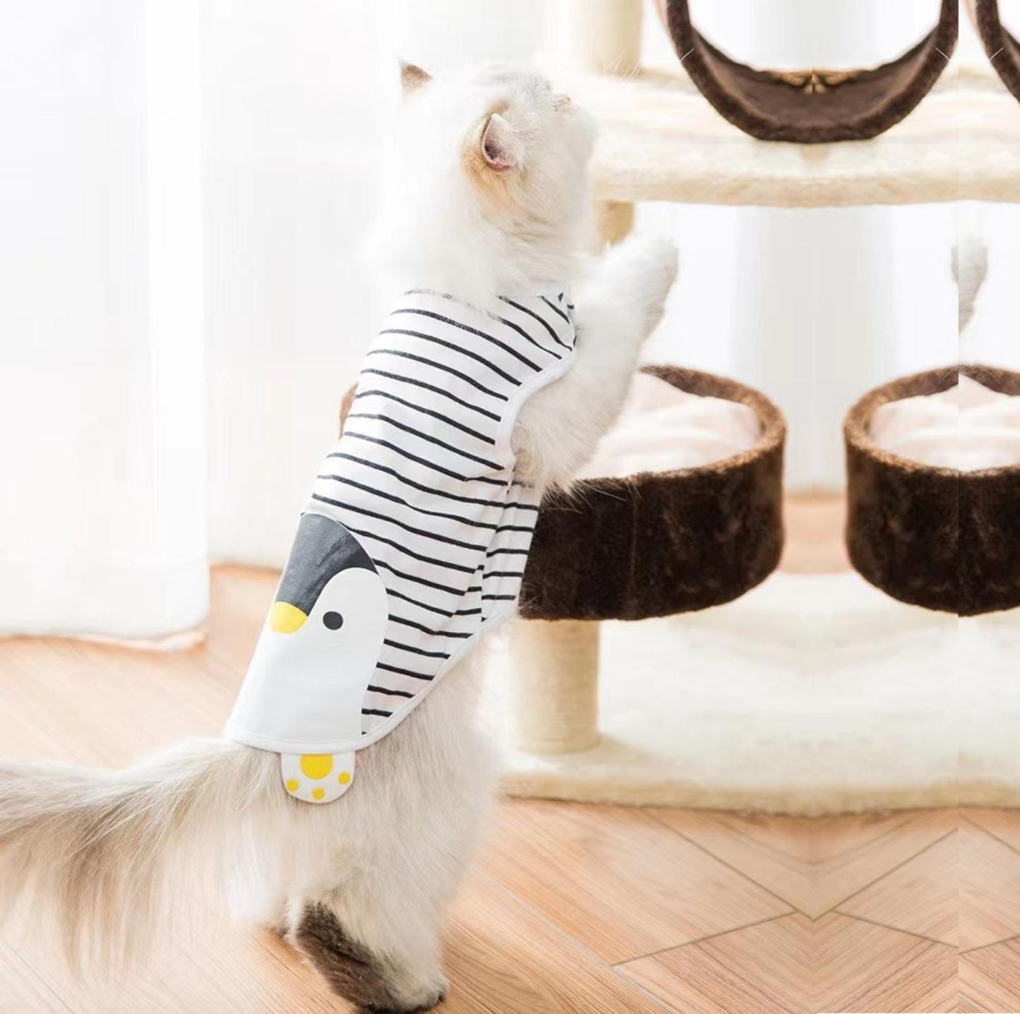 Cartoon Penguin Spring/Summer Cat Vest Pet Apparel - {{product.type}} - PawPawUp