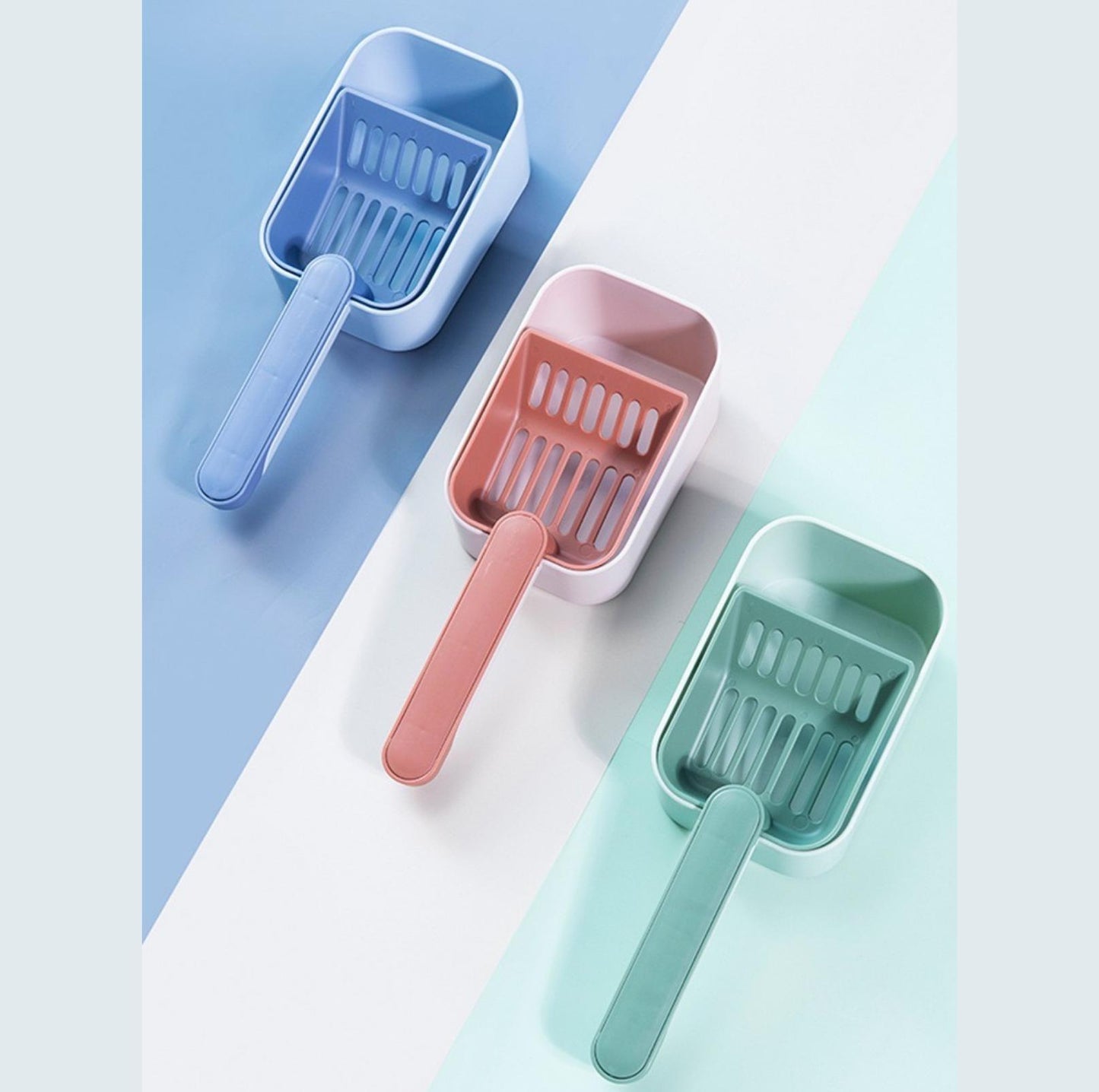 Cat Litter Scoop and Dustpan Combo - Easy Waste Disposal - {{product.type}} - PawPawUp