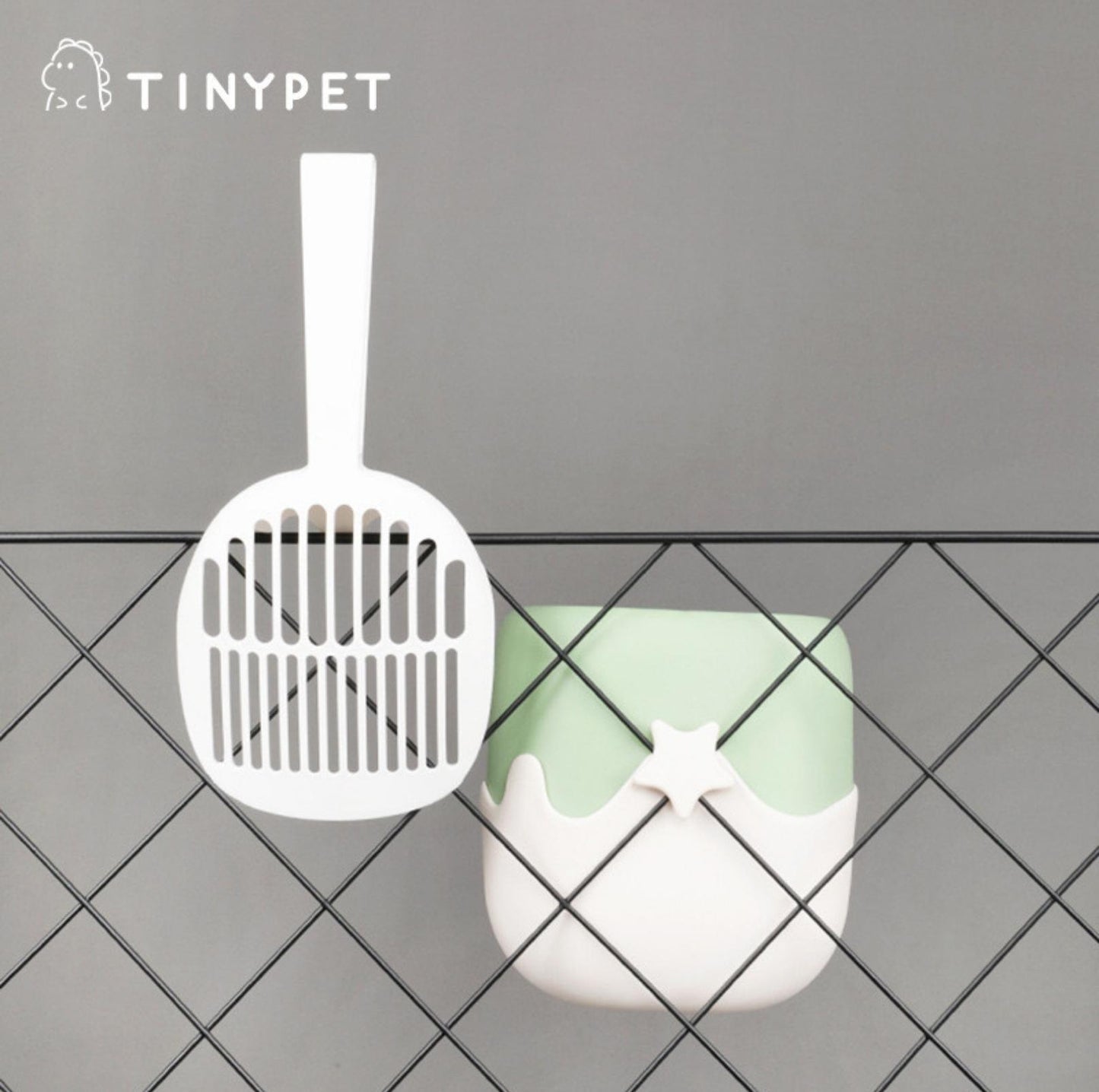 Tinypet Ice Cream Style Cat Litter Scoop Set with Holder - {{product.type}} - PawPawUp
