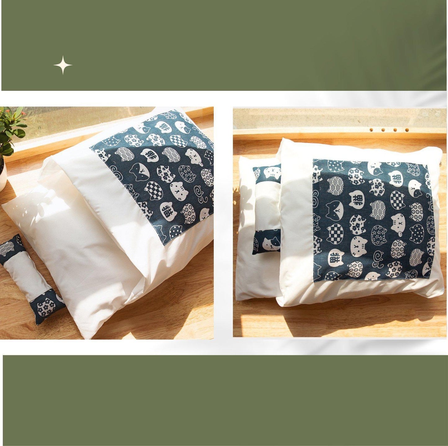 Japanese Style Sleeping Bag Cat Bed - {{product.type}} - PawPawUp