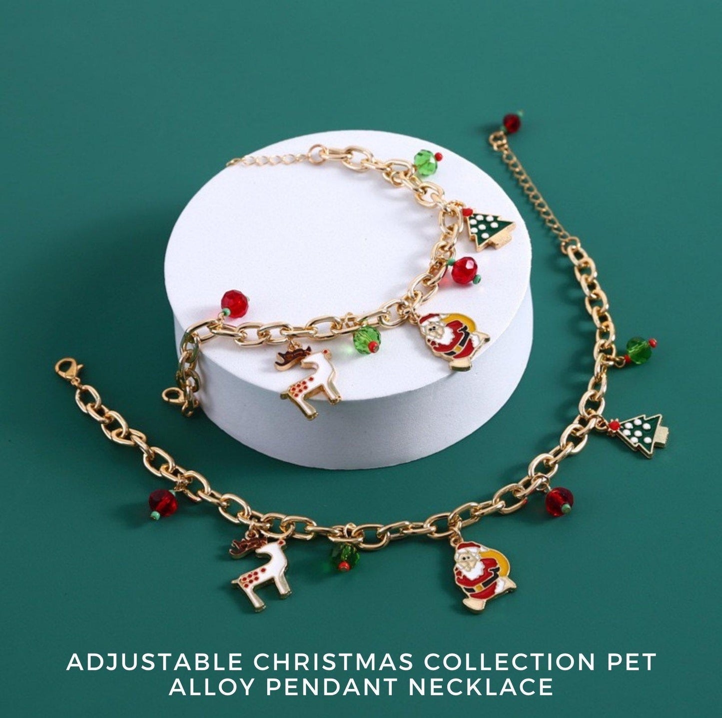 Christmas Collection Pet Alloy Pendant Adjustable Necklace - {{product.type}} - PawPawUp