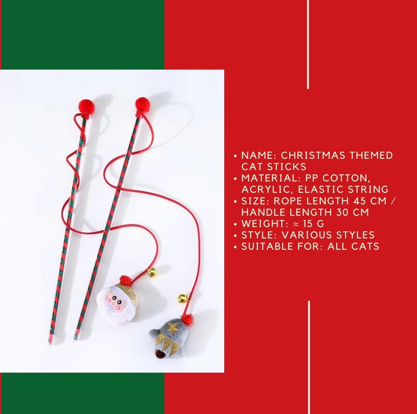 Christmas Themed Cat Sticks - {{product.type}} - PawPawUp