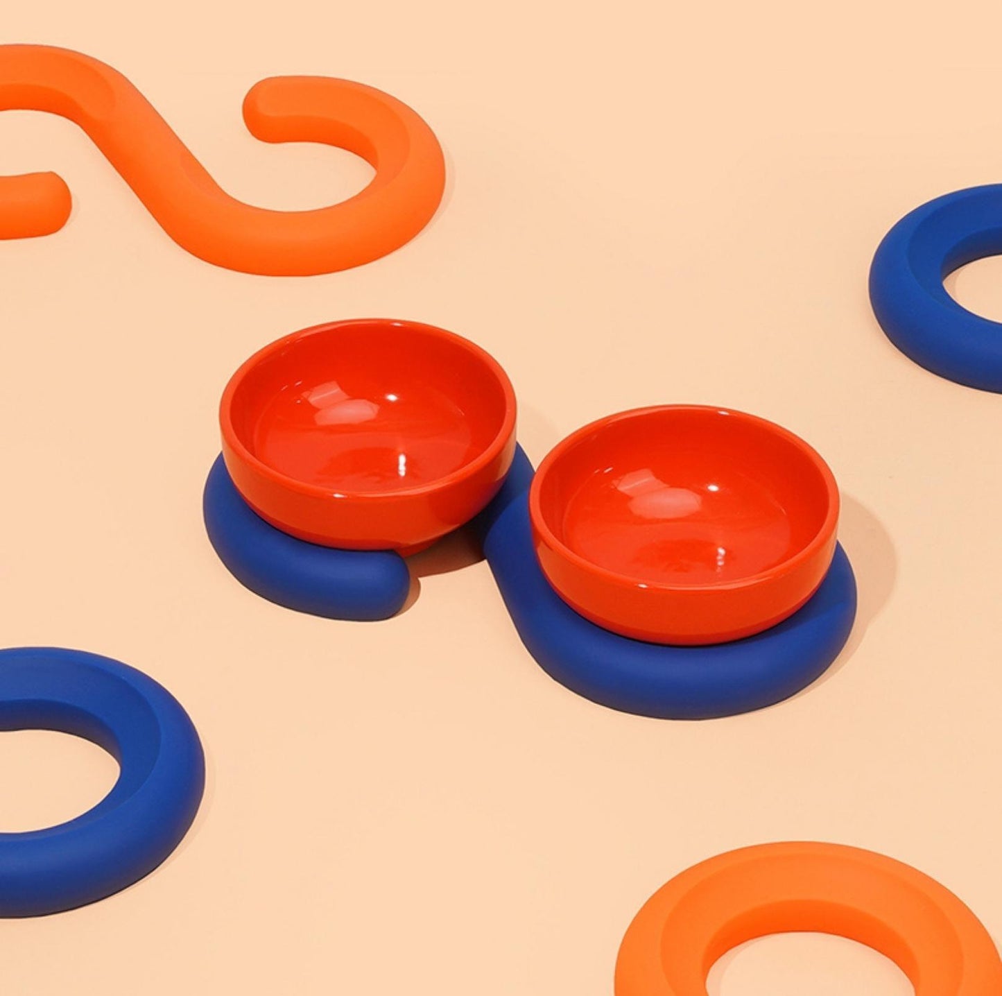 ZeZe Circle Pet Double Cat Bowls and Dog Bowls - {{product.type}} - PawPawUp