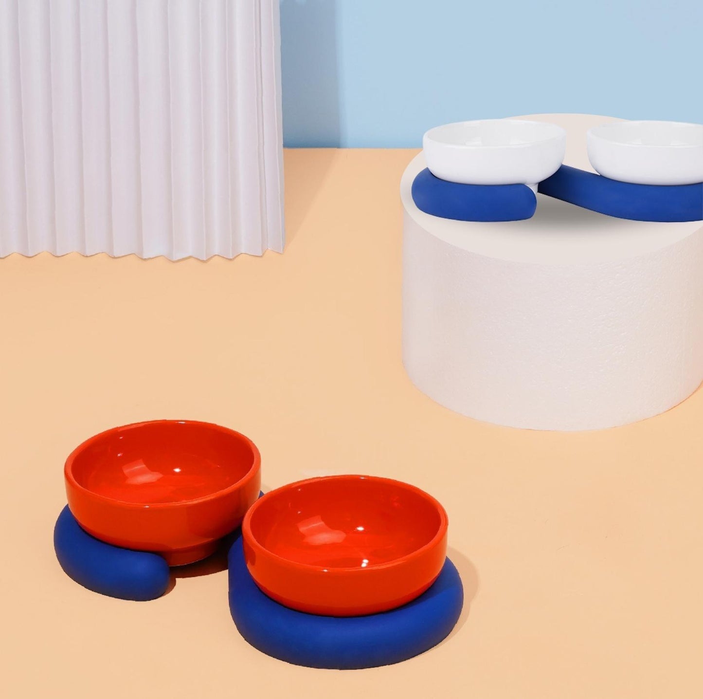 ZeZe Circle Pet Double Cat Bowls and Dog Bowls - {{product.type}} - PawPawUp