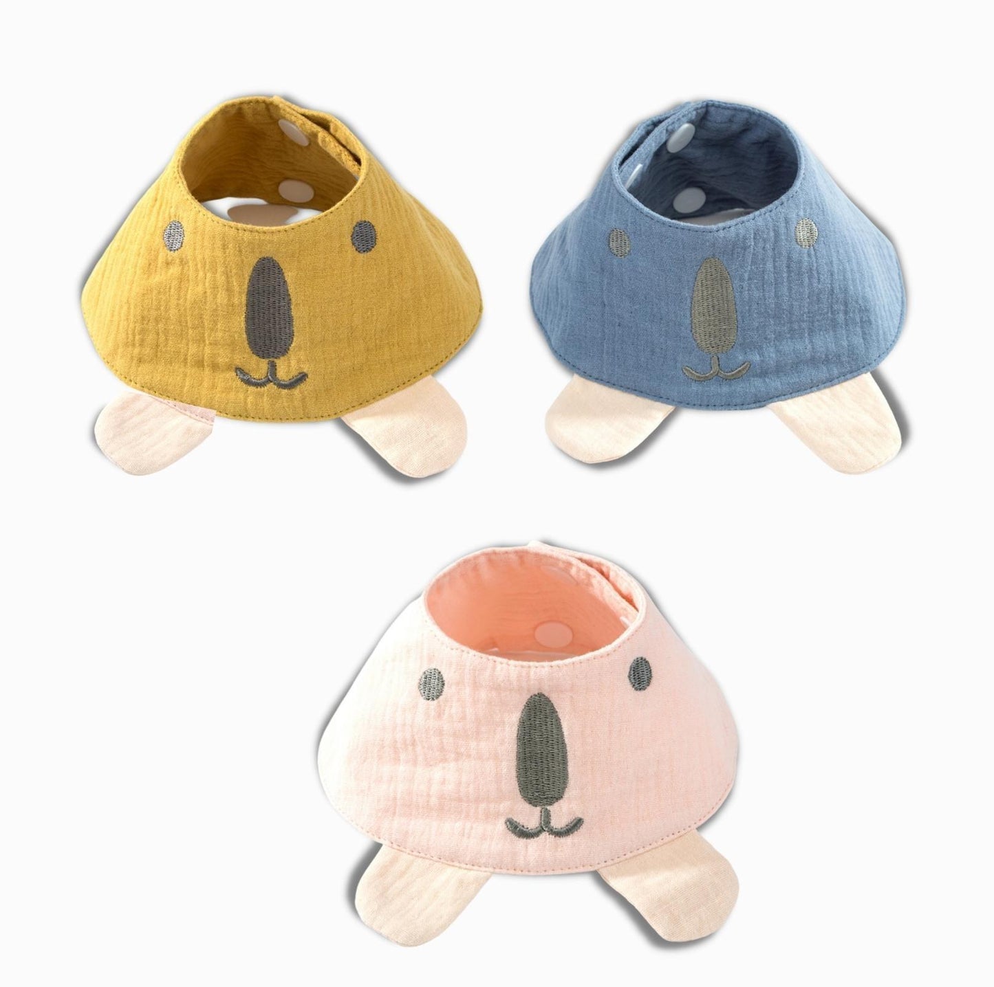 Colourful Cartoon Bear Cotton Pet Bib - {{product.type}} - PawPawUp